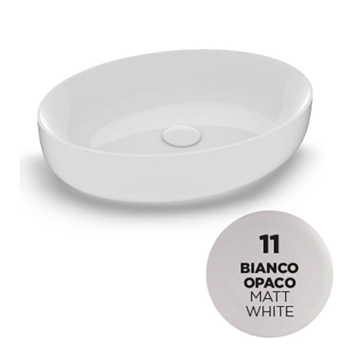 Накладная раковина, 55x42xh14 см, Olympia ceramica Metamorfosi, белый матовый арт. MET42O6011