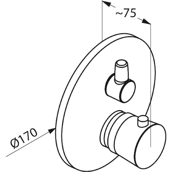 Душевой комплект с термостатом для душа, zenta Kludi, хром - 388320545