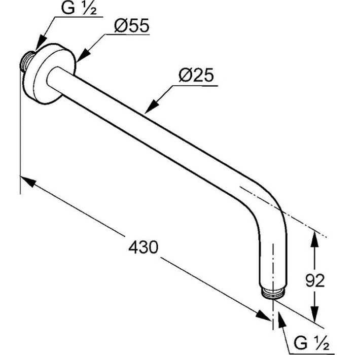 Душевой комплект с термостатом для душа, zenta Kludi, хром - 388320545