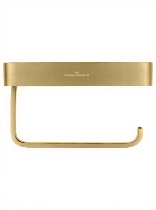 Держатель для туалетной бумаги с полкой, Wonzon & Woghand Graffity, WW-9366-BG цвет: золото