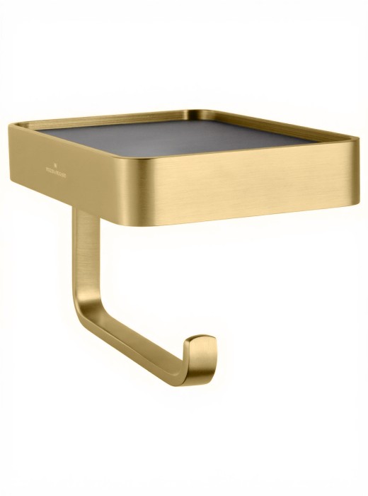 Держатель для туалетной бумаги с полкой, Wonzon & Woghand Graffity, WW-9366-BG цвет: золото