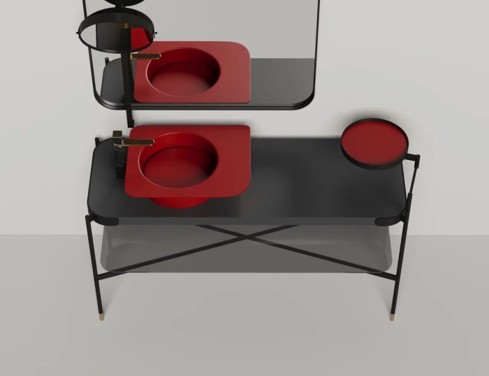 Консоль со столешницей ninfea, металл, черная, с, Salini арт. 27N114