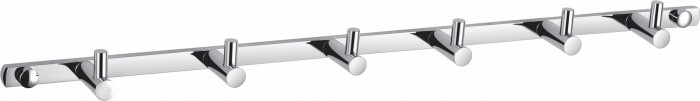 Вешалка с 6 крючками для ванной, Wonzon &amp; Woghand, WW-9380-6 цвет: хром