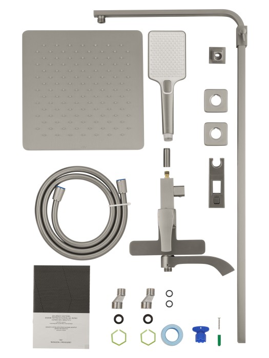 Душевая система, Wonzon & Woghand Flex, WW-88047072-BN цвет: никель