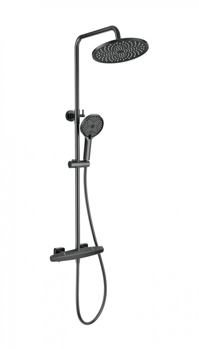 Душевая система с термостатом, Wonzon &amp; Woghand Neo, WW-B3045-A-BGG цвет: графит