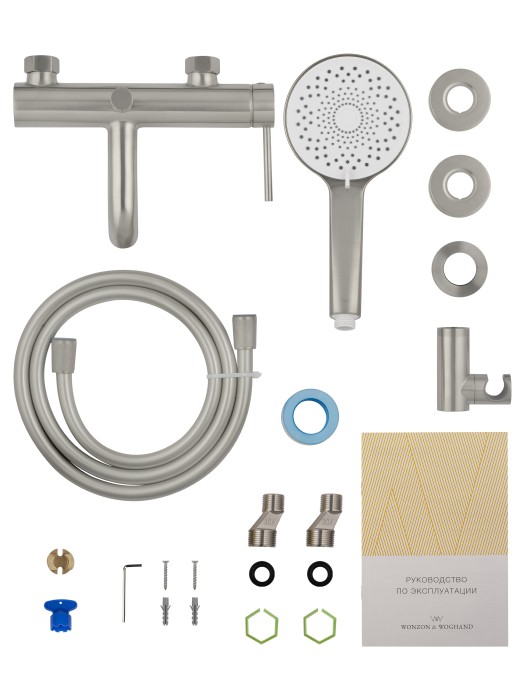 Смеситель для ванны с душем, Wonzon & Woghand Stick, WW-88639017-BN цвет: никель