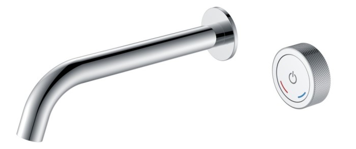 Смеситель автоматический для раковины из стены на 2 отв. Chrome, Boheme Tech - 158/2-CR