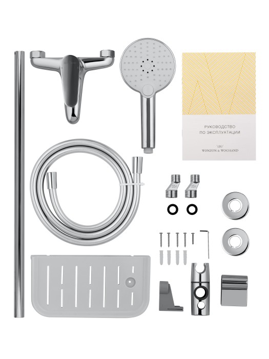 Смеситель для ванны с душевым гарнитуром, Wonzon & Woghand Alfa, WW-AE3201-CR цвет: хром