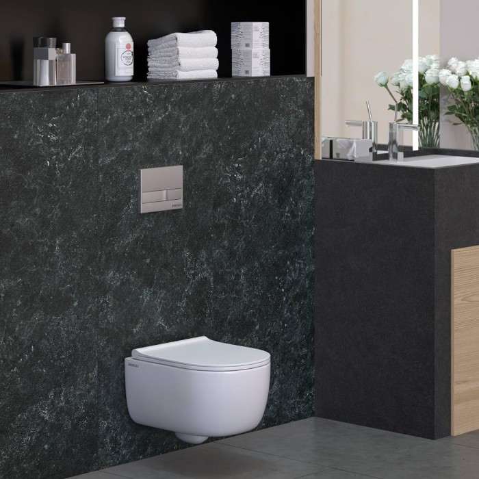 Унитаз BERGES EGO RR, сиденье дюропласт Toma Slim SO, арт. 082111RR