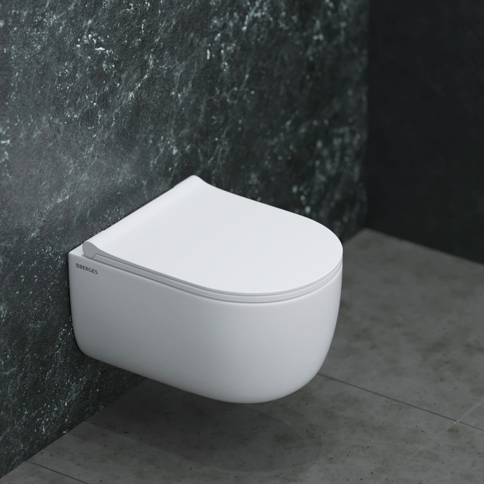 Унитаз BERGES EGO RR, сиденье дюропласт Toma Slim SO, арт. 082111RR