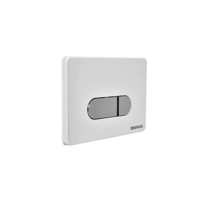 Инсталляция для скрытого монтажа унитаза, клавиша смыва D7, белая/клавиша смыва хром, BERGES Novum арт. 040237