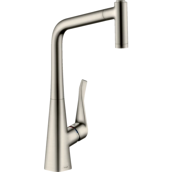 Смеситель для кухни, с вытяжным душем, Eco, Hansgrohe Metris M71, нержавеющая сталь арт. 14780800