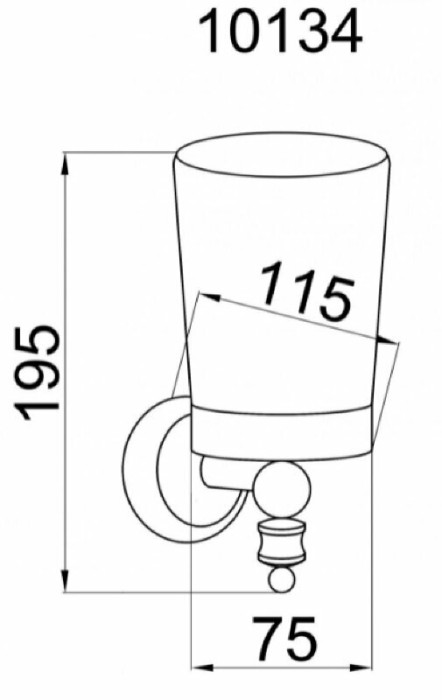 Стакан для зубных щеток, Vogue bianco, Boheme 10134