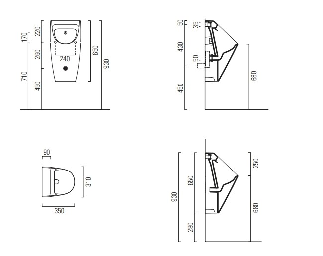 Писсуар настенный GSI Sand арт. 909711