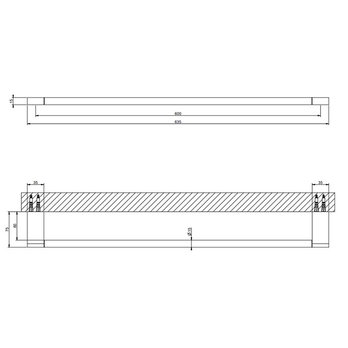 Полотенцедержатель, настенный, 60 см, Gessi Origini, finox brushed nickel арт. 66504#149