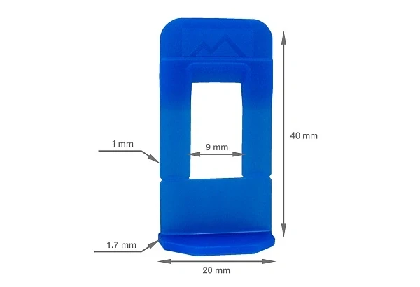 Зажим 1 мм для гранита и мрамора высотой 12-22 мм (100 шт.), TLS-Profi арт. TLS12021