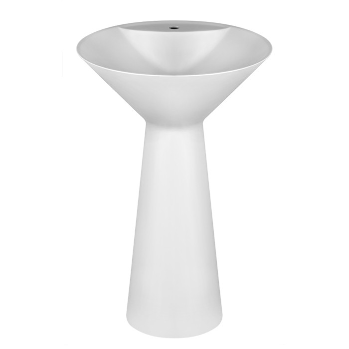 Раковина 46х90 см, 1 отв., Cristalplant, напольный, без перелива, Gessi Cono, матовый белый арт. 45907#521