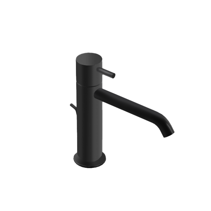 Смеситель для раковины однорычажный, донный клапан, Giulini My future, черный матовый арт. 5905ANO