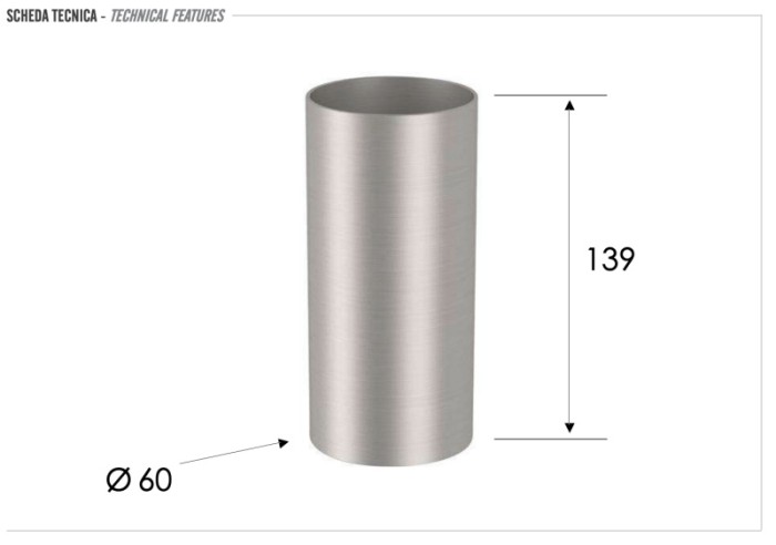 Стакан настольный матовый, Remer INOX Accessories, SSXI15A