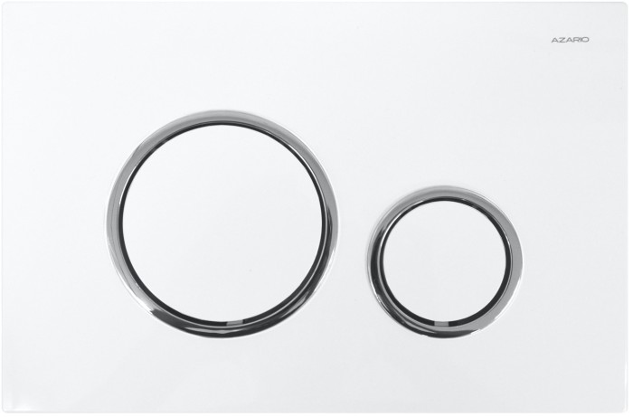 Готовый комплект инсталляция с панелью смыва + унитаз Nova с сиденьем микролифт+клавиша, белый хром  Azario - AZ-8010-1000+AZ-8200-0045+AZ-2216 SP