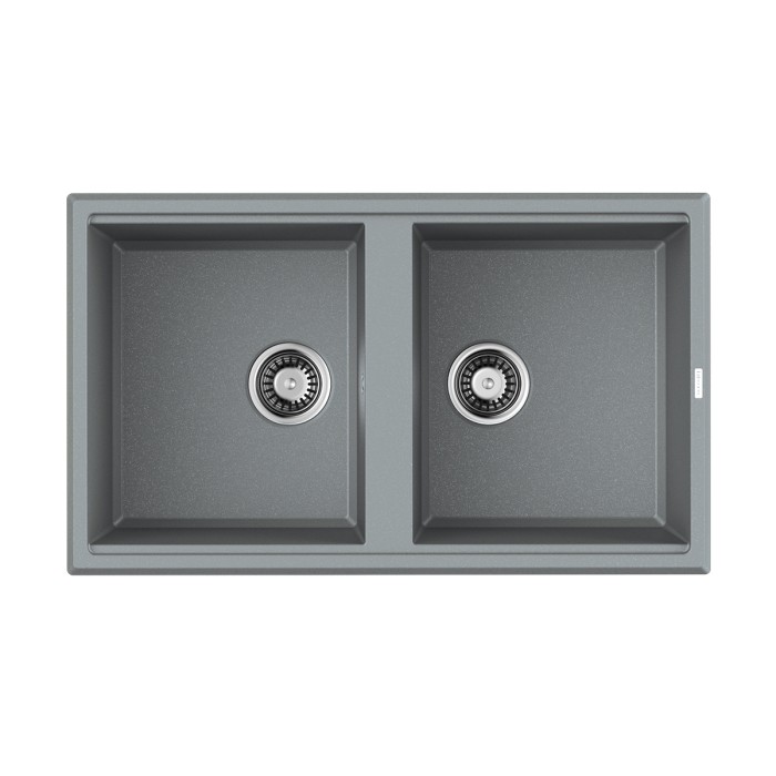 Кухонная мойка Omoikiri Tedori 86-2-GR Tetogranit, цвет leningrad grey арт. 4993572
