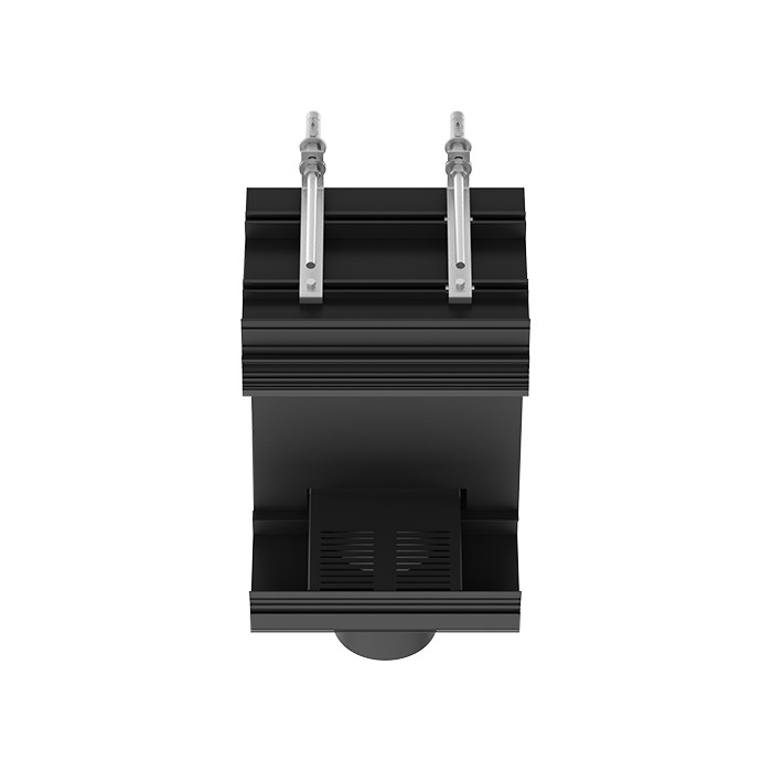 Профиль линейный 250 мм, с подготовкой под систему ОВиК/HVAC, Gessi Binario, black xl арт. 61031#299