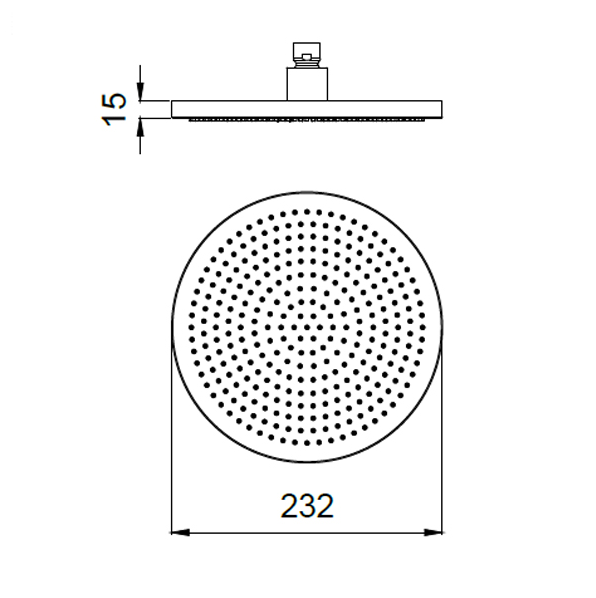 Верхний душ Almar Velvet 232мм с функцией Velvet Rain, цвет черный матовый арт. E044292.MB