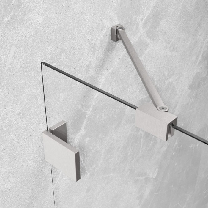 Душевая дверь Radaway Essenza Pro DWJ 100х200см, распашная, цвет Brushed Nickel арт. 10099100-91-01L