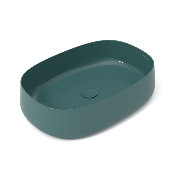 Накладная раковина, 62x42xh13 см, Olympia ceramica Paddle, зеленый глянцевый арт. PAD4B60031