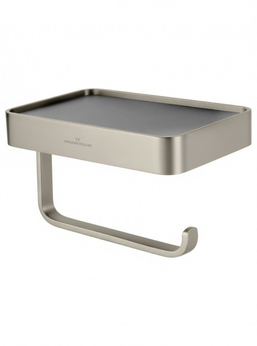 Держатель для туалетной бумаги с полкой, Wonzon &amp; Woghand Graffity, WW-9366-BN цвет: никель