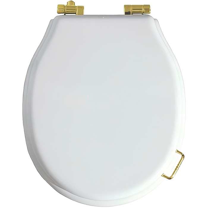 Крышка для напольного унитаза (массив) white gold, Boheme Vogue - 906-W-G
