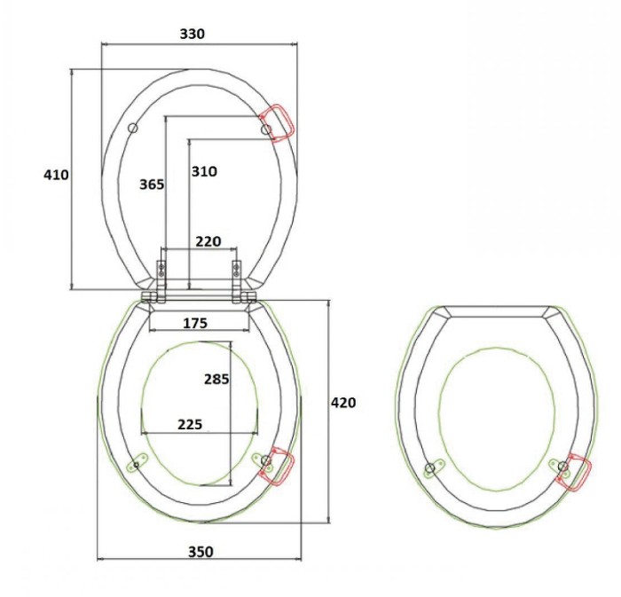 Крышка для напольного унитаза (массив) white gold, Boheme Vogue - 906-W-G