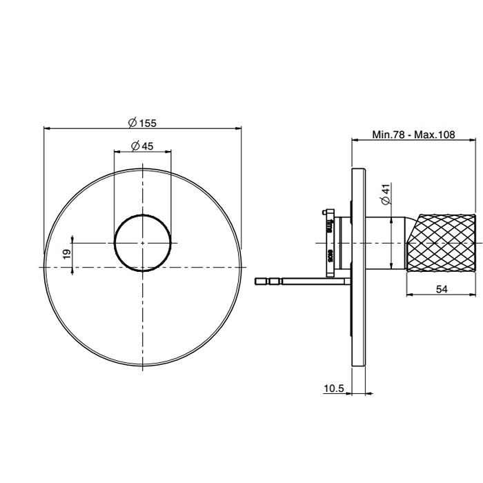 Fima Carlo Frattini Смеситель для душа, встраиваемый, Spillo Tech, F3039TE1XNS цвет: черный