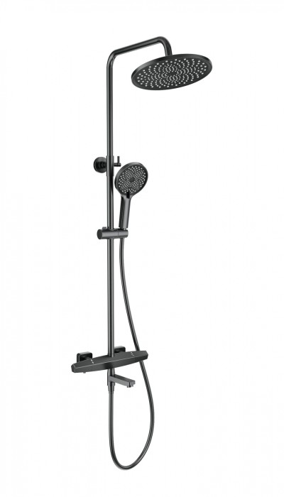 Душевая система с термостатом, Wonzon &amp; Woghand Neo, WW-B3046-A1-BGG цвет: графит
