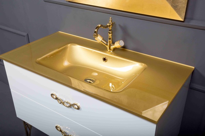 Столешница стекло 110см моноблок gold, Boheme Neoart - 852-110-G