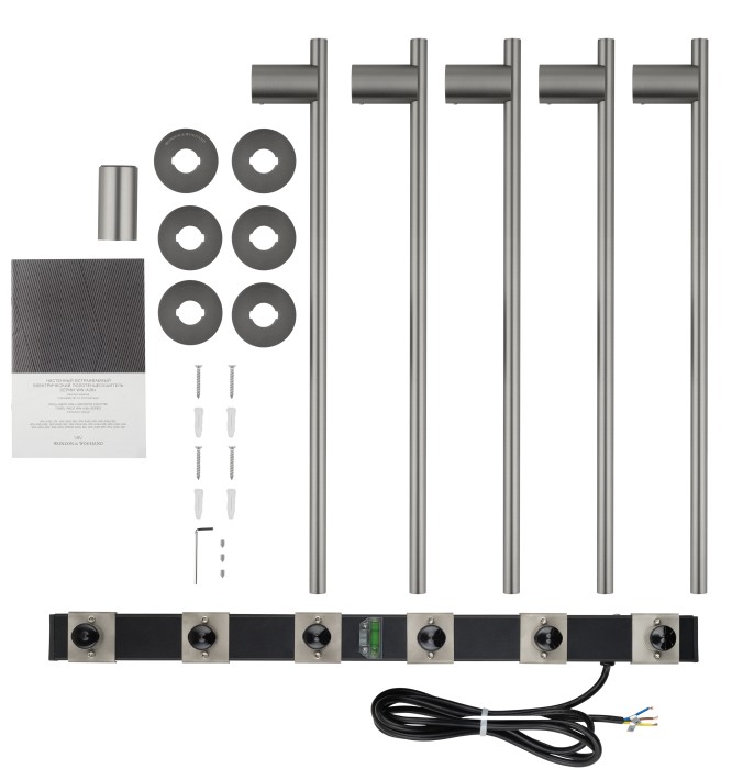 Полотенцесушитель электрический встраиваемый, Wonzon & Woghand Dortmund, WW-A365-BR цвет: никель