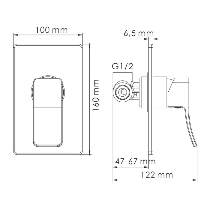Смеситель для душа Aller 1060 WasserKRAFT арт. 10651