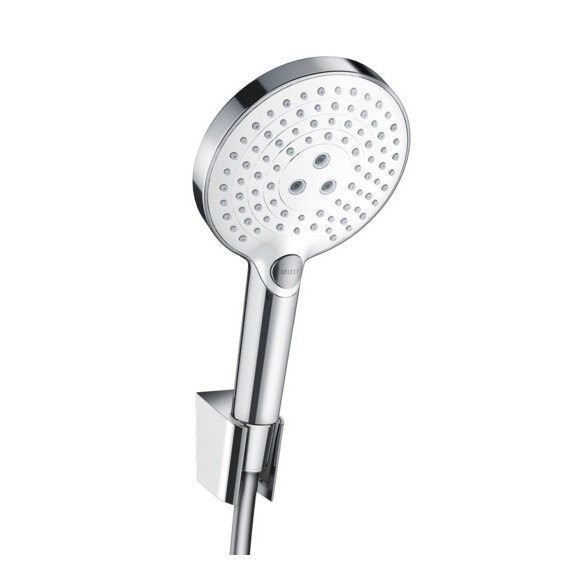 Душевой набор с держателем и шлангом 160см Raindance Select S Hansgrohe, белый, хром арт. 26721400