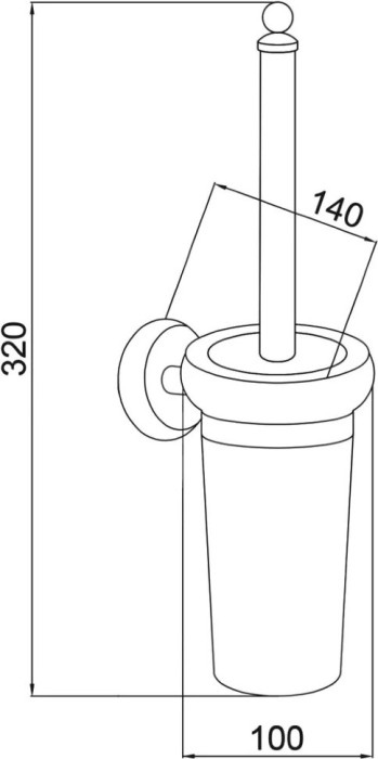 Ершик для унитаза, Vogue bianco, Boheme 10144
