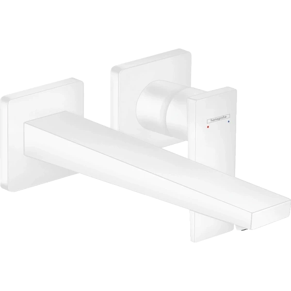 Смеситель для раковины скрытого монтажа, настенный, Hansgrohe Metropol, белый арт. 32526700
