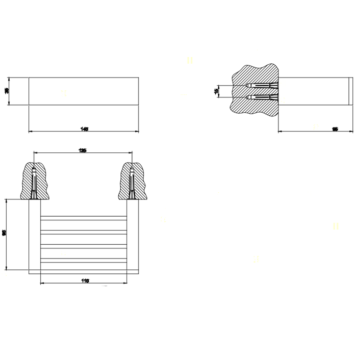 Полочка 14см, Gessi Rettangolo, хром арт. 20804#031