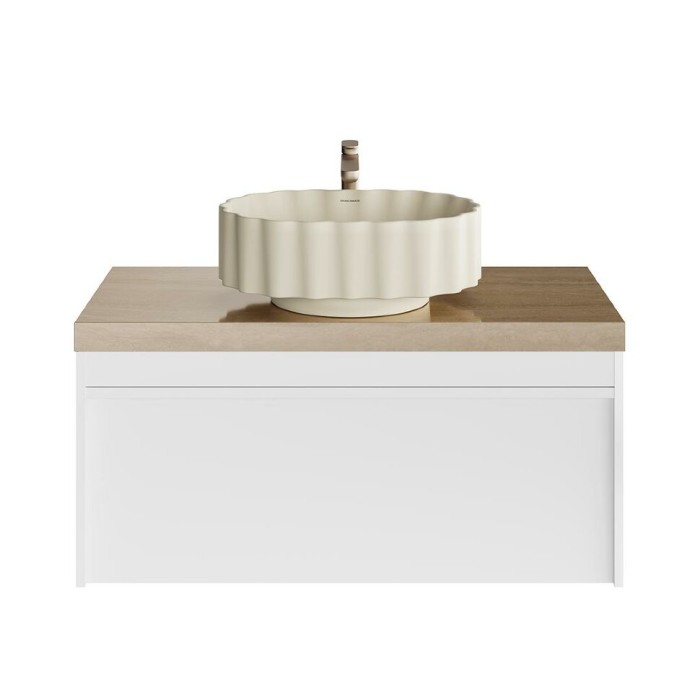 Тумба подвесная 100см с ящиком 1+1, Modula Kerama Marazzi, белый - MO.100.1+1\WHT