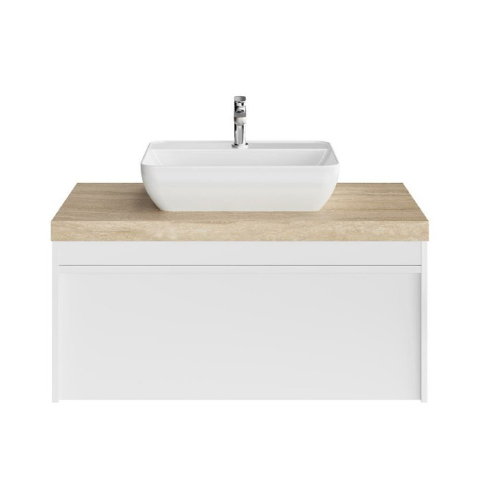 Тумба подвесная 100см с ящиком 1+1, Modula Kerama Marazzi, белый - MO.100.1+1\WHT