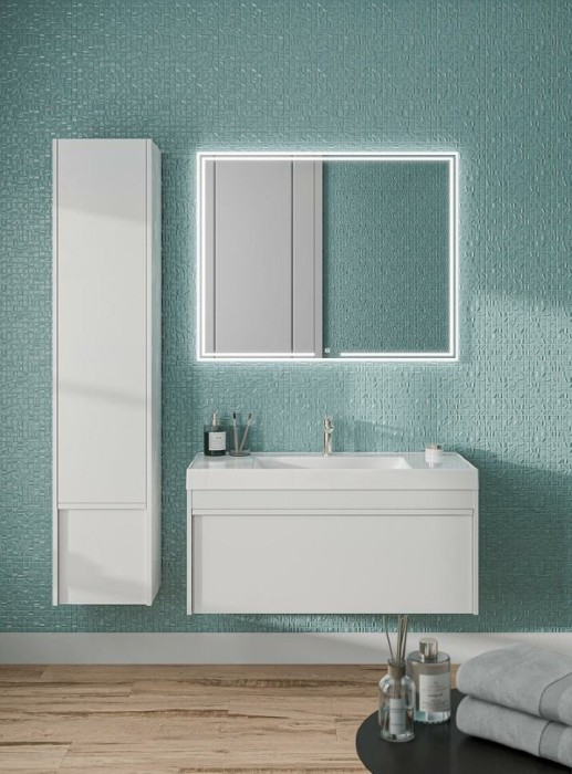 Тумба подвесная 100см с ящиком 1+1, Modula Kerama Marazzi, белый - MO.100.1+1\WHT