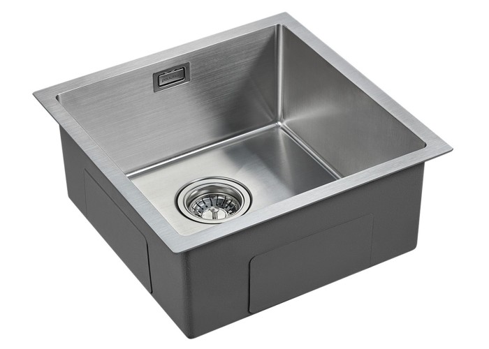 Мойка для кухни нержавеющая 440х440мм Paulmark ALLER, брашированная нерж.сталь - PM904444-BS