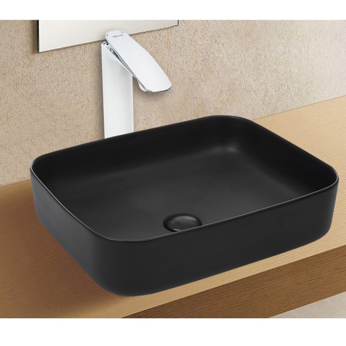 Раковина 500x390x140 накладная, черная, Azario - AZ-2195-MB