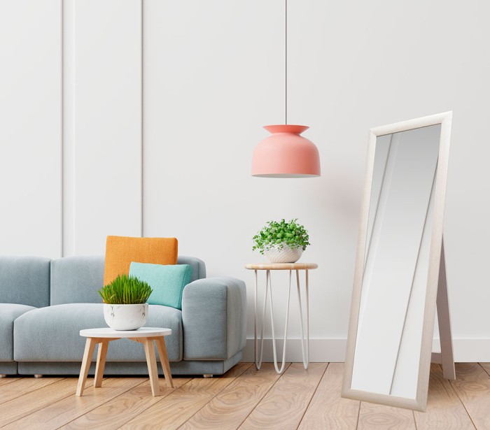 Зеркало 600х1500, напольное, дуб, Azario Лайт - ФР-00001408