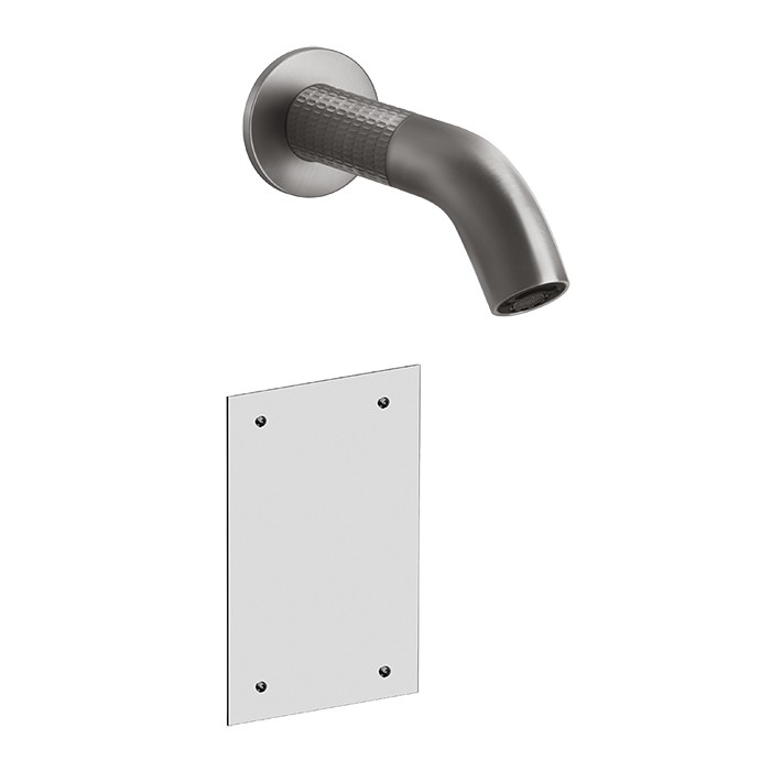 Смеситель для раковины, настенный, электронный, Gessi 316, steel brushed арт. 54214#239