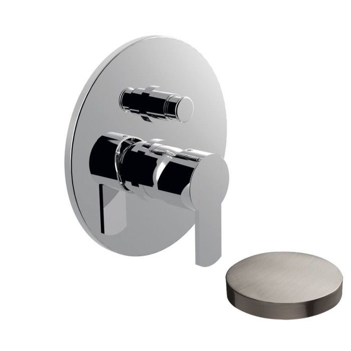 Внешняя часть встраиваемого смесителя для душа однорычажный с дивертером, Giulini Surf, никель матовый арт. 5863EPNKO