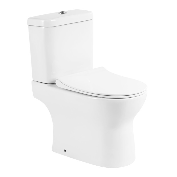 Унитаз-компакт безободковый, BelBagno, белый глянцевый, STEAM арт. BB130CPR/BB130SC
